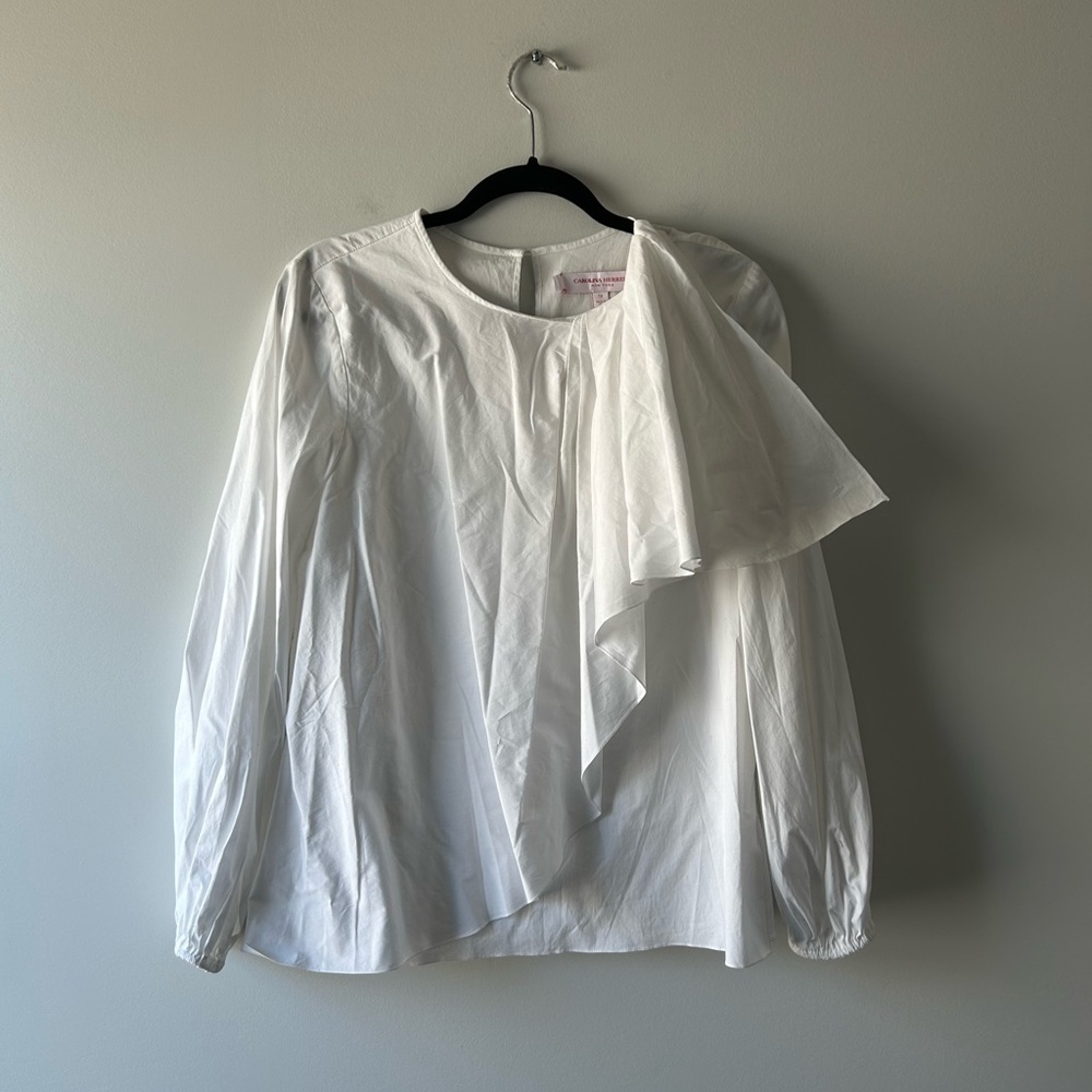 Carolina Herrera white long sleeve top